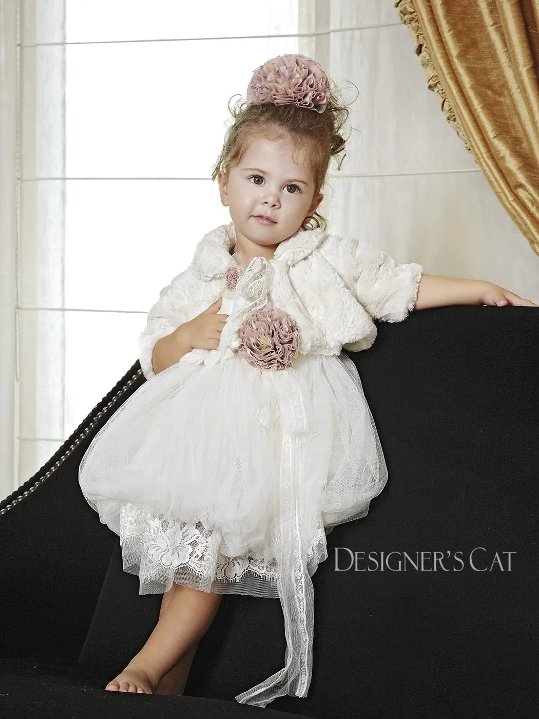 Baby's Bolero Faux fur - ROSA