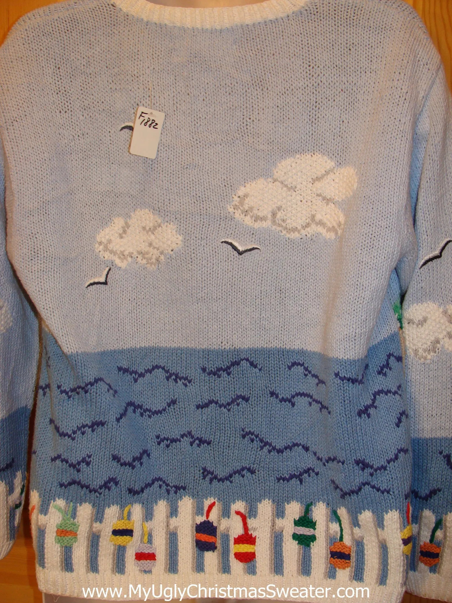 Beach Themed Funny Ugly Sweater Lighthouse