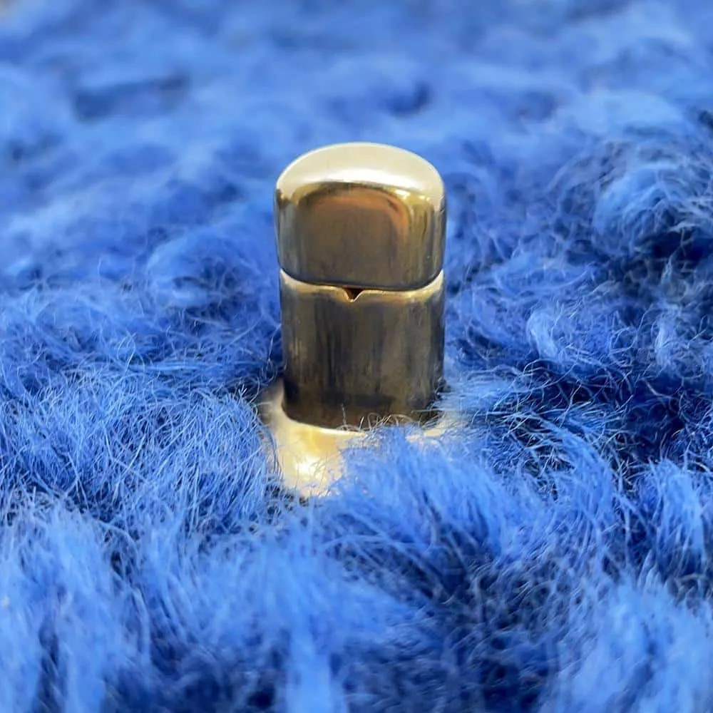 CHANEL 19 Chain Shoulder Bag Blue Fur