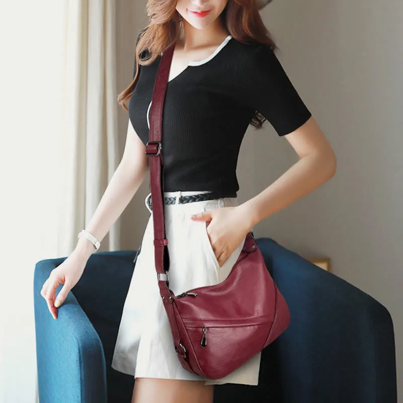 Crossbody Bag For Women Anti Scratch Leather Leisuer Shopping Bag