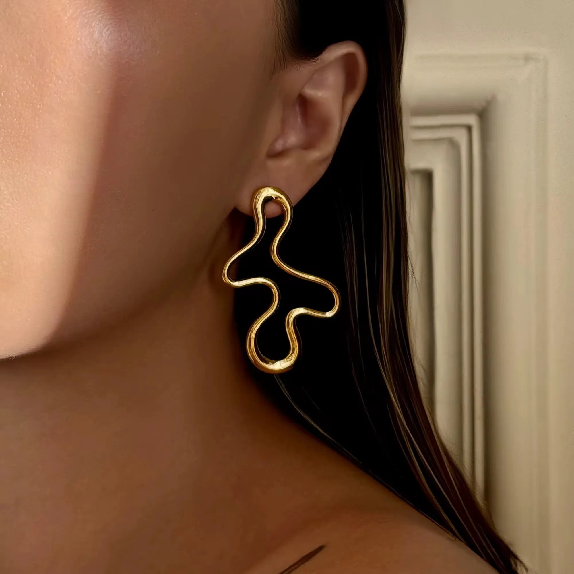 Geometric Art Statement Earrings