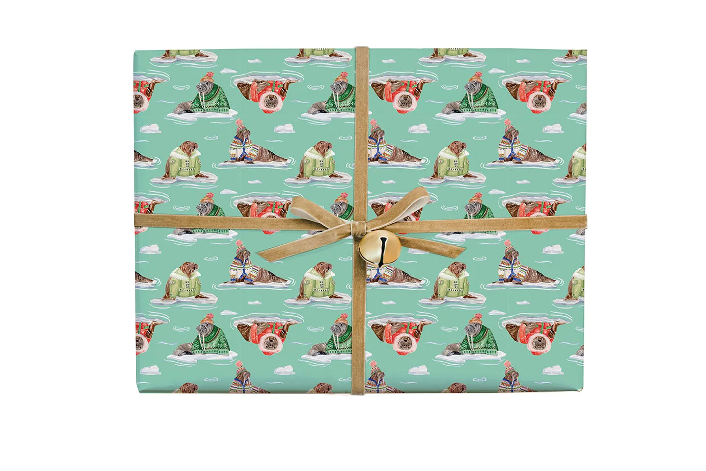 Holiday Walrus Gift Wrap