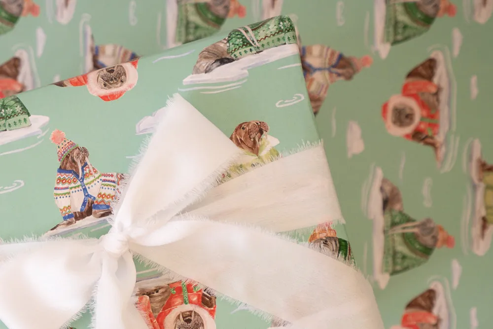 Holiday Walrus Gift Wrap
