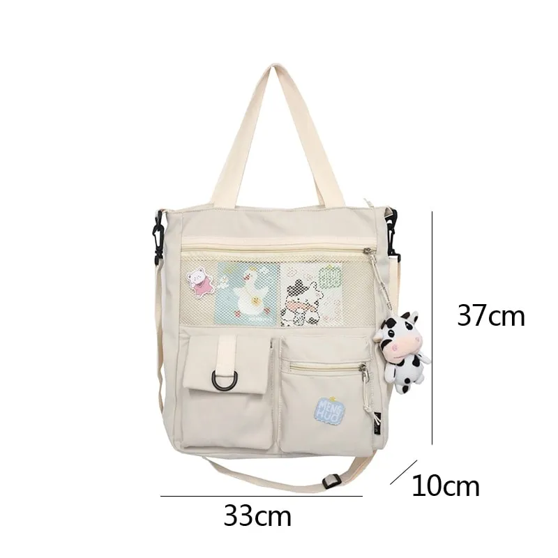 Kawaii Nylon Waterproof Crossbody Bag