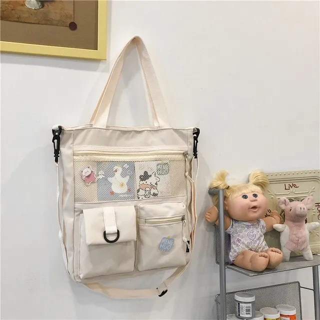 Kawaii Nylon Waterproof Crossbody Bag