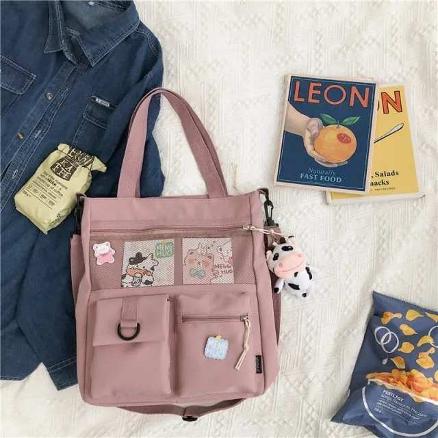 Kawaii Nylon Waterproof Crossbody Bag
