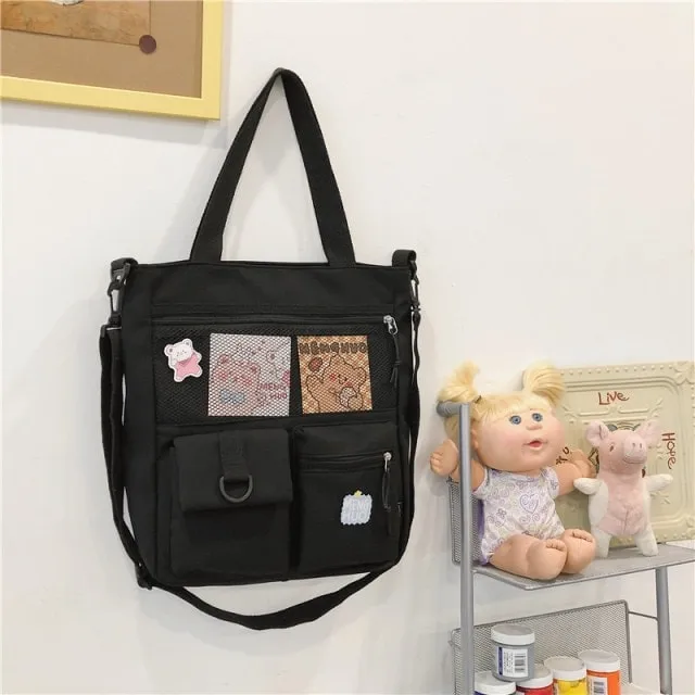 Kawaii Nylon Waterproof Crossbody Bag