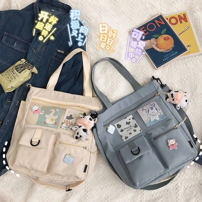 Kawaii Nylon Waterproof Crossbody Bag