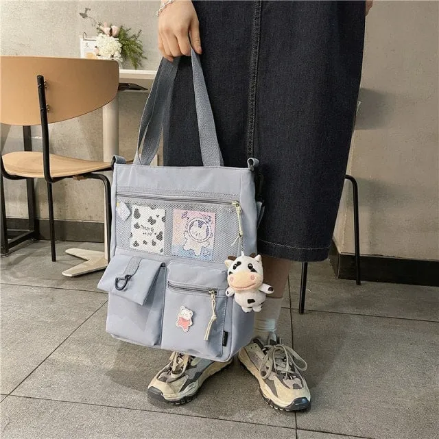 Kawaii Nylon Waterproof Crossbody Bag