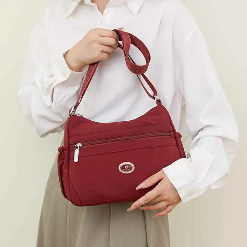 Multiple Color Crossbody Purse Women Large Nylon Commutor Bag