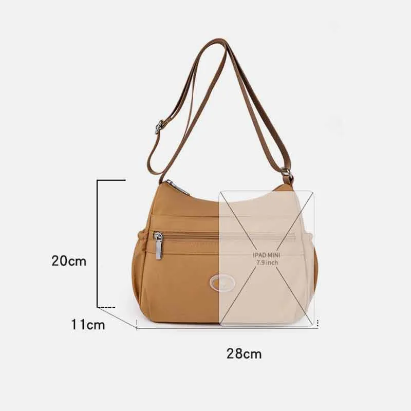 Multiple Color Crossbody Purse Women Large Nylon Commutor Bag