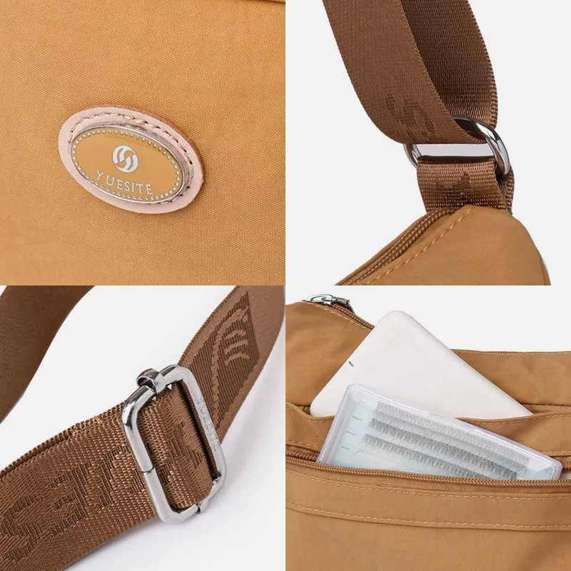 Multiple Color Crossbody Purse Women Large Nylon Commutor Bag