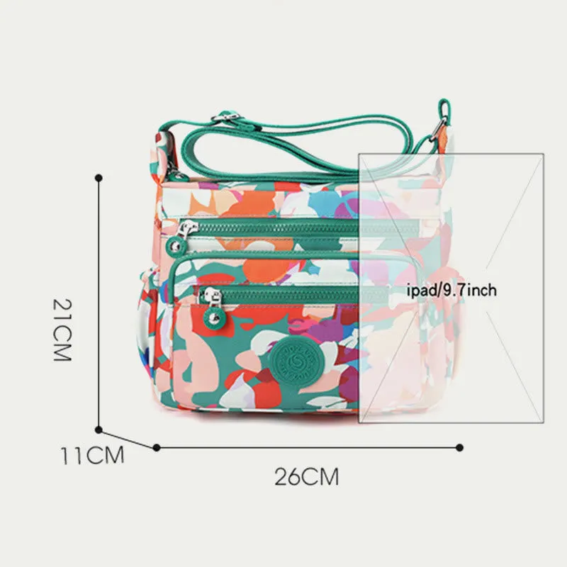 Nylon Crossbody Bag For Women Printing Multi Color Durable Bag