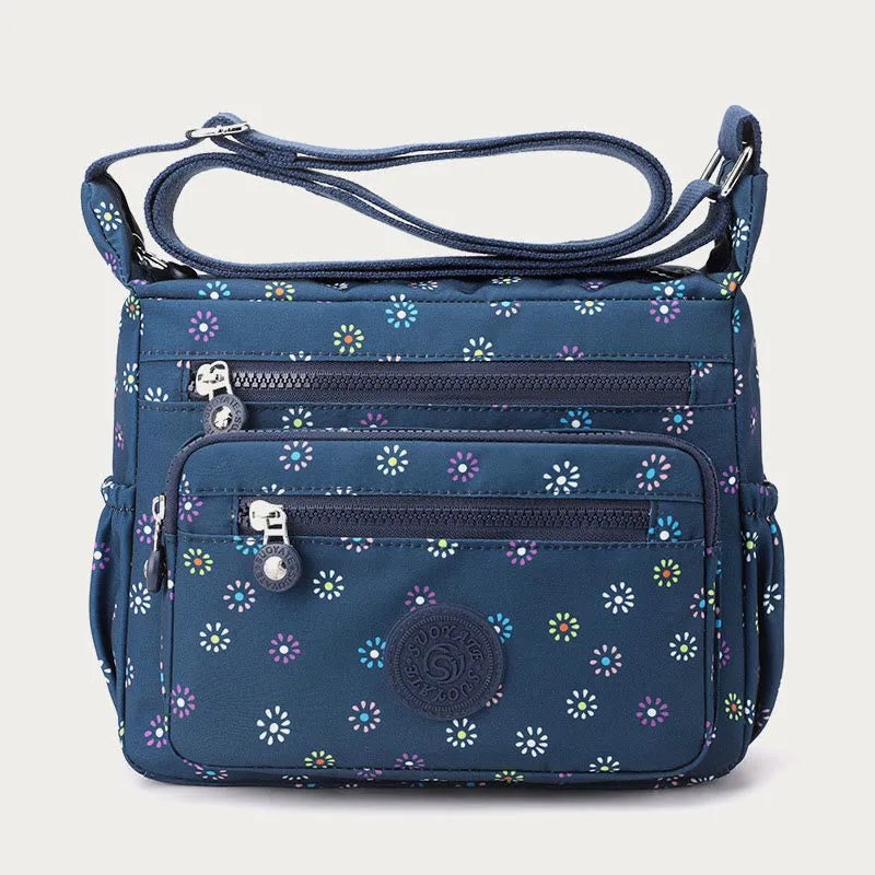Nylon Crossbody Bag For Women Printing Multi Color Durable Bag