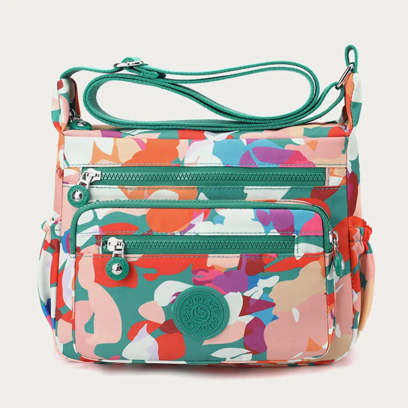 Nylon Crossbody Bag For Women Printing Multi Color Durable Bag