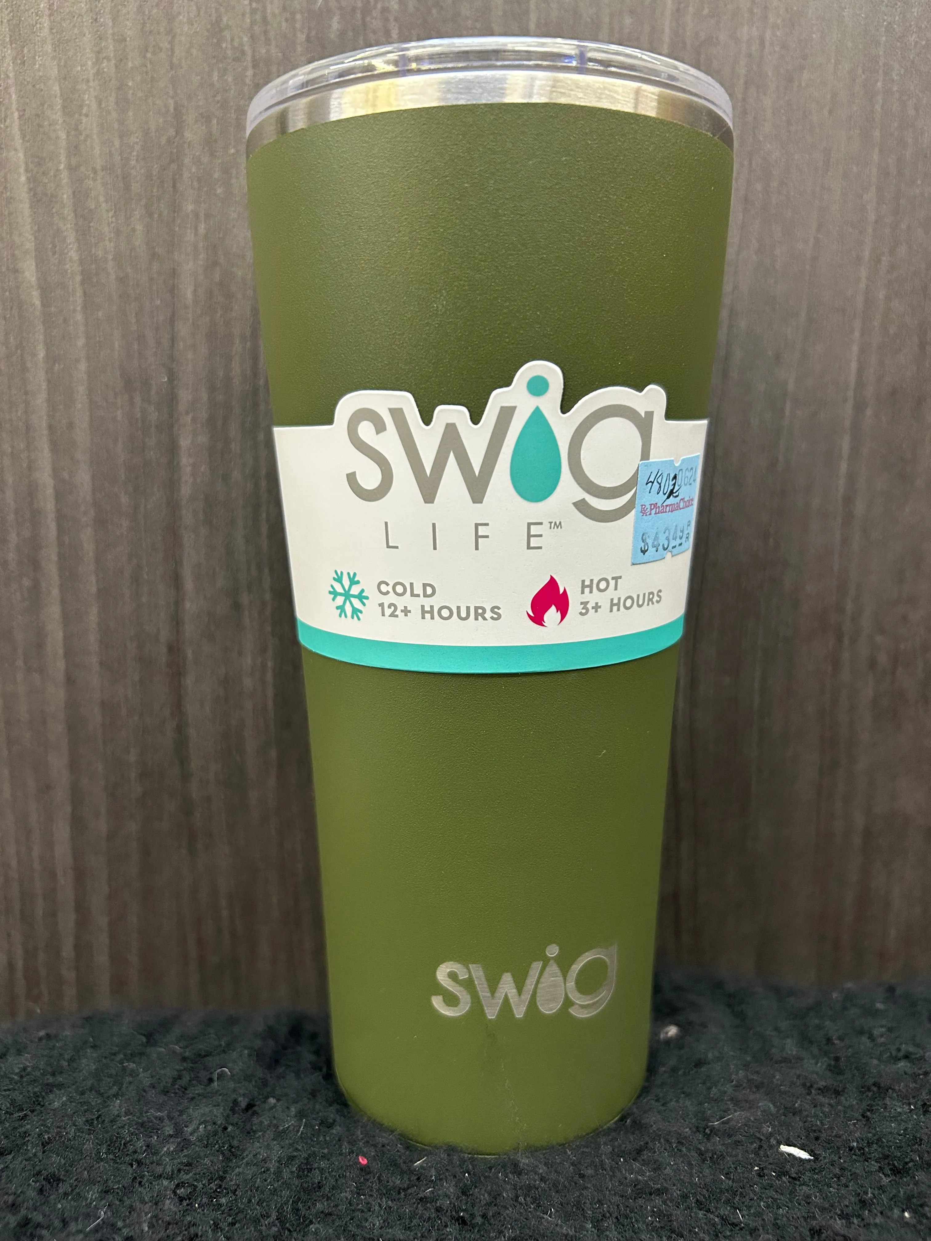 Olive Green Swig Water Bottles 30, 22 and 20oz