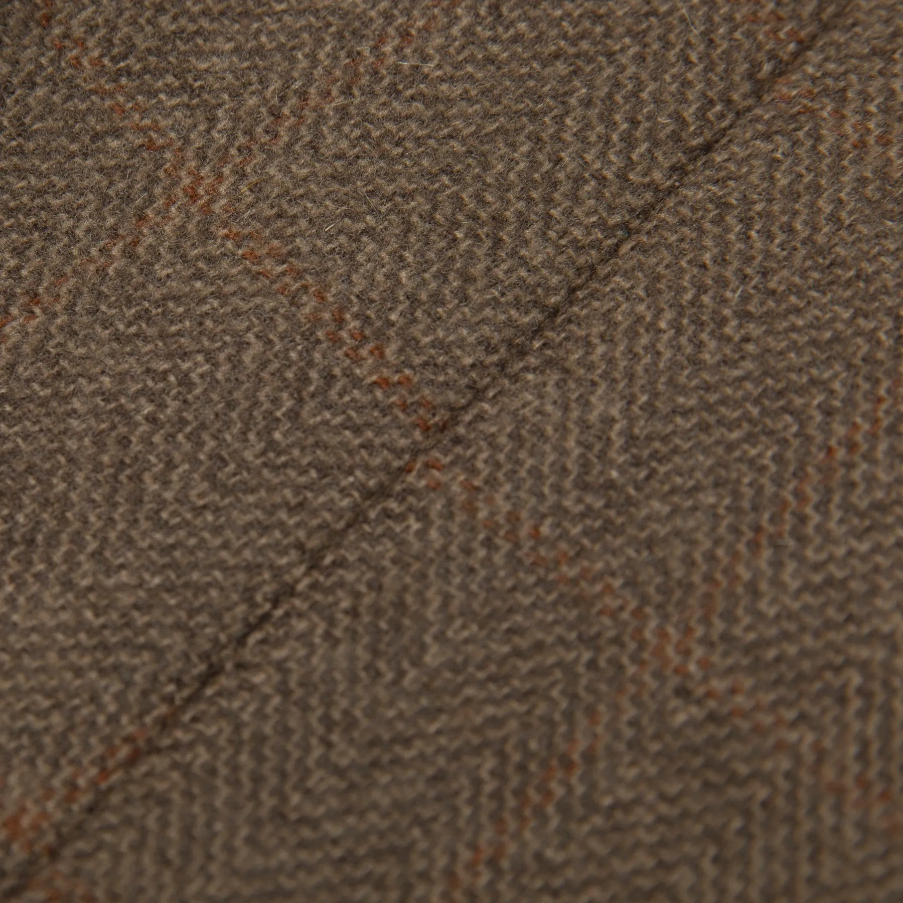 Overcheck Herringbone Tweed Virgin Wool Polo Coat