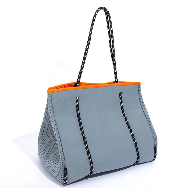 Perforated Neoprene Tote Bag With Small Purse