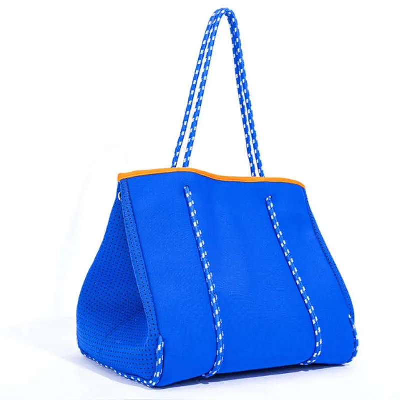 Perforated Neoprene Tote Bag With Small Purse