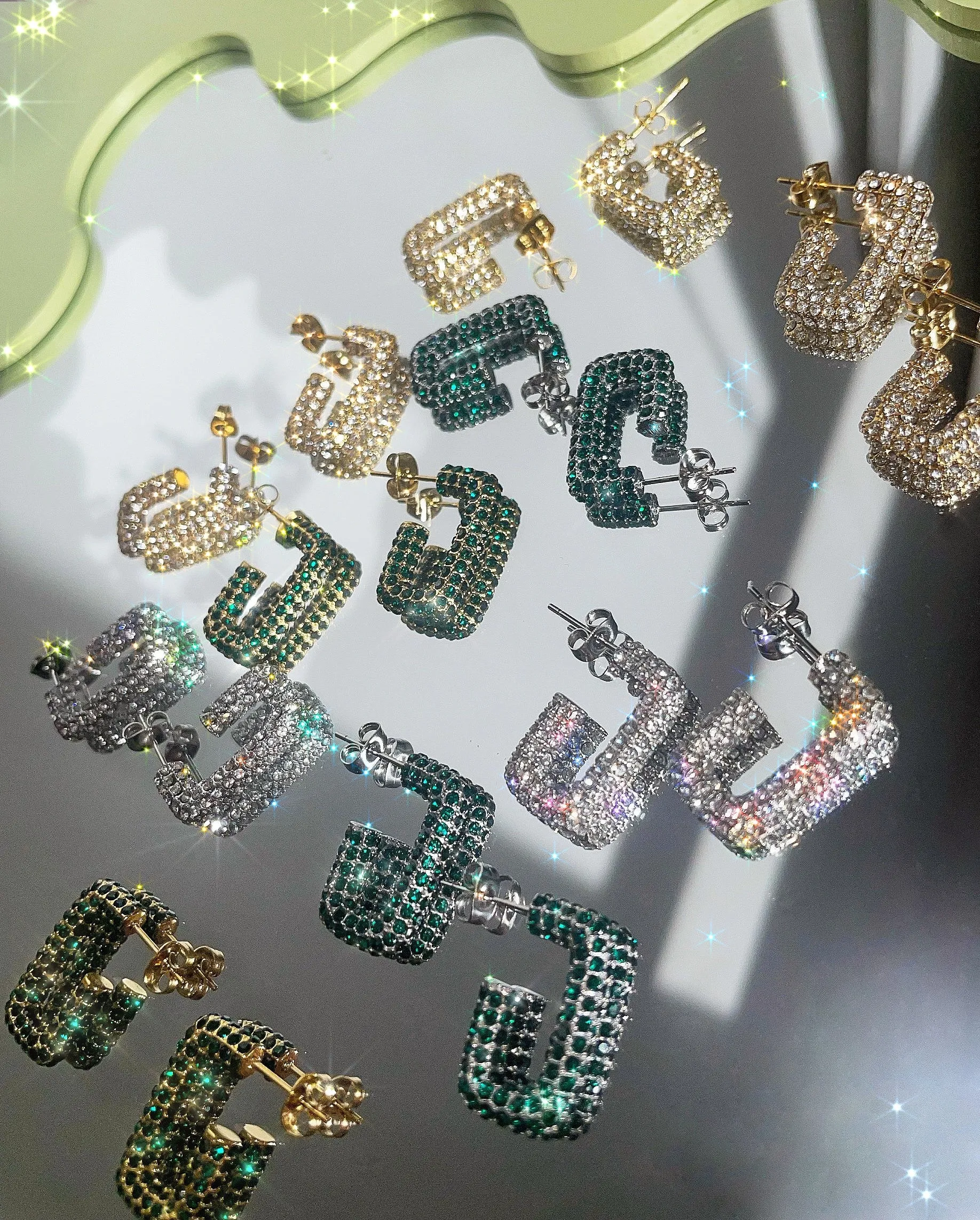 Popular Girl Pave Hoops