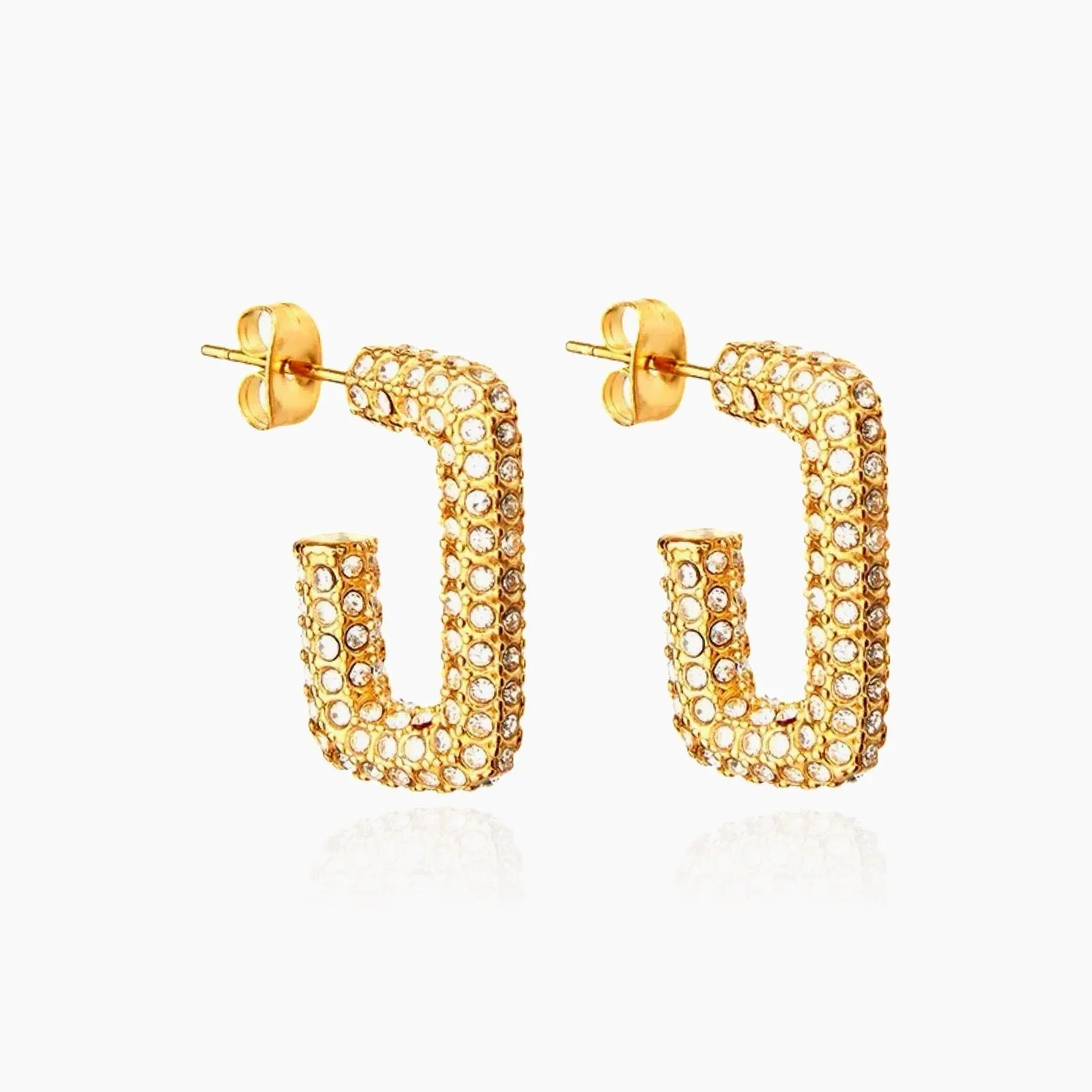 Popular Girl Pave Hoops