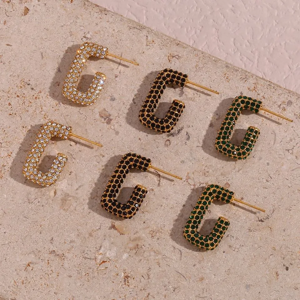 Popular Girl Pave Hoops
