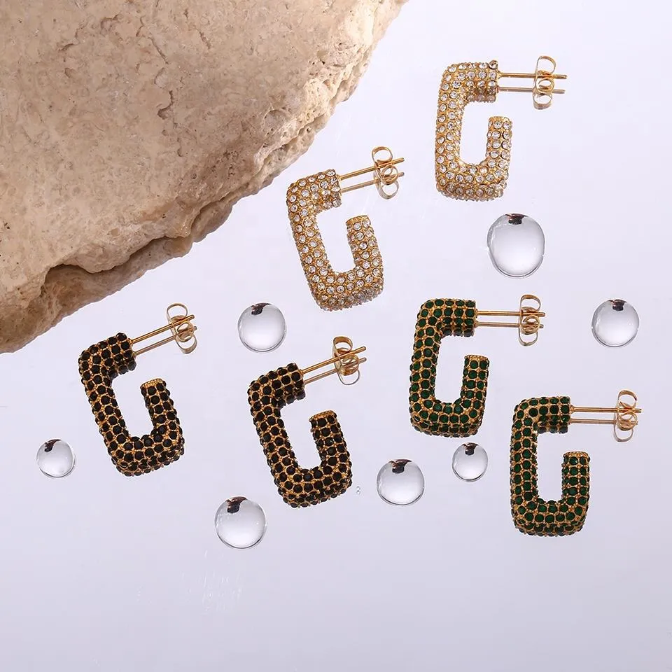 Popular Girl Pave Hoops