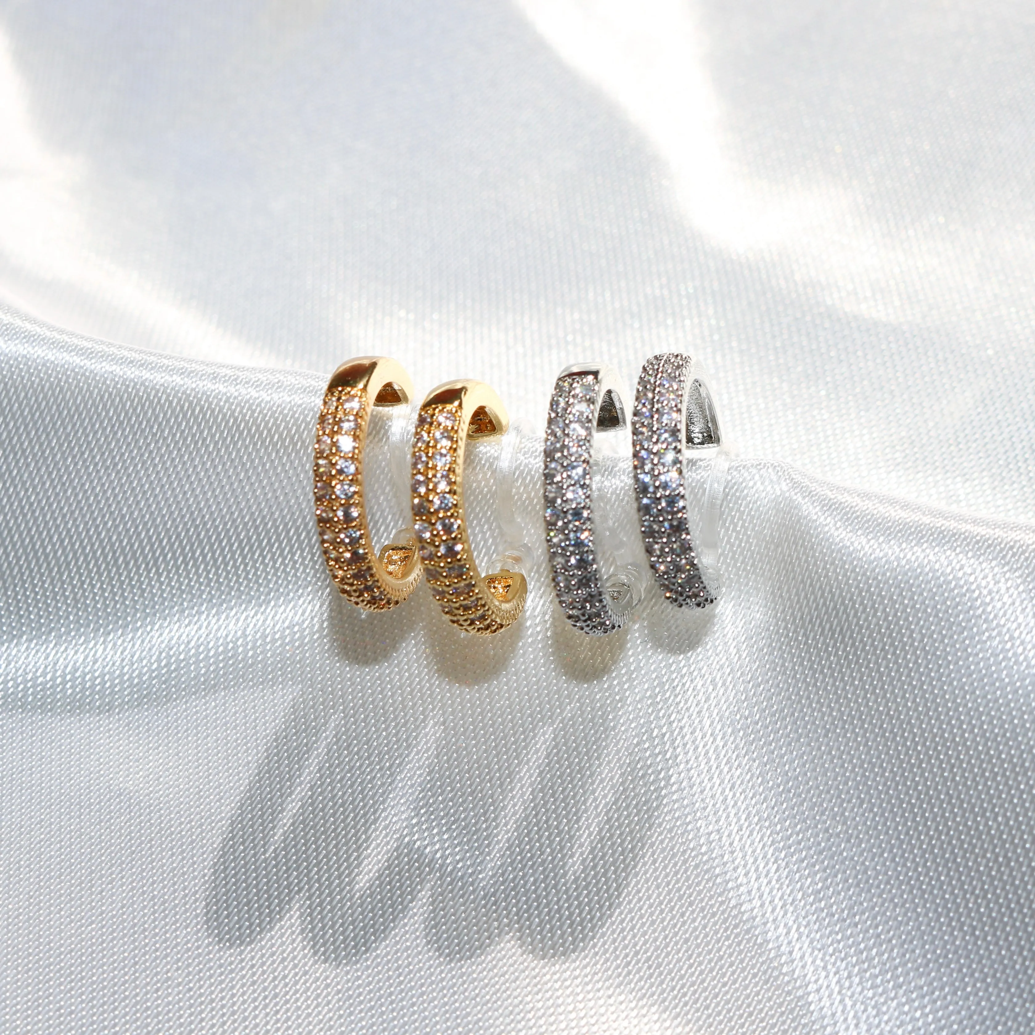 Sparkly Clip On Earrings