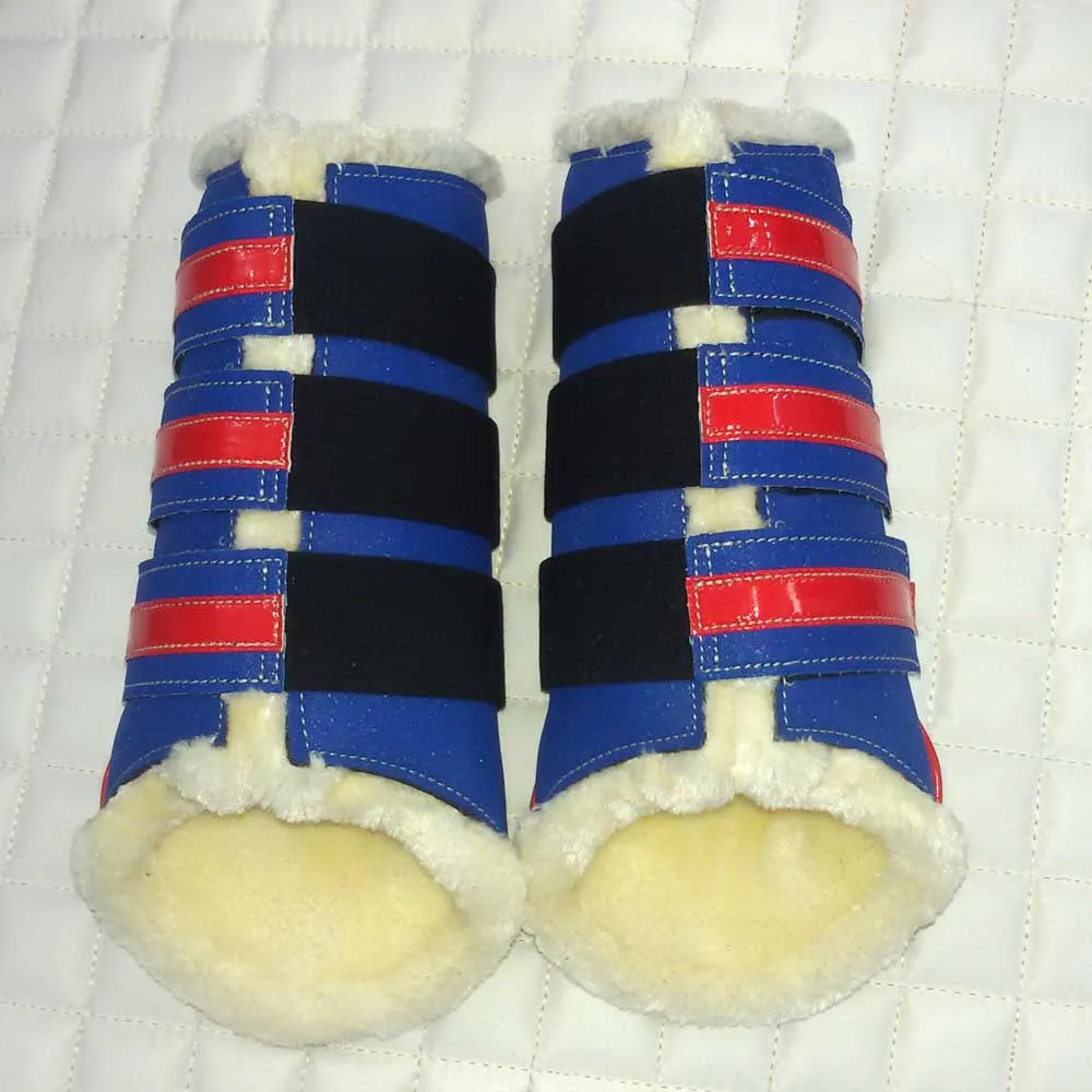 Sparkly royal blue and red boots