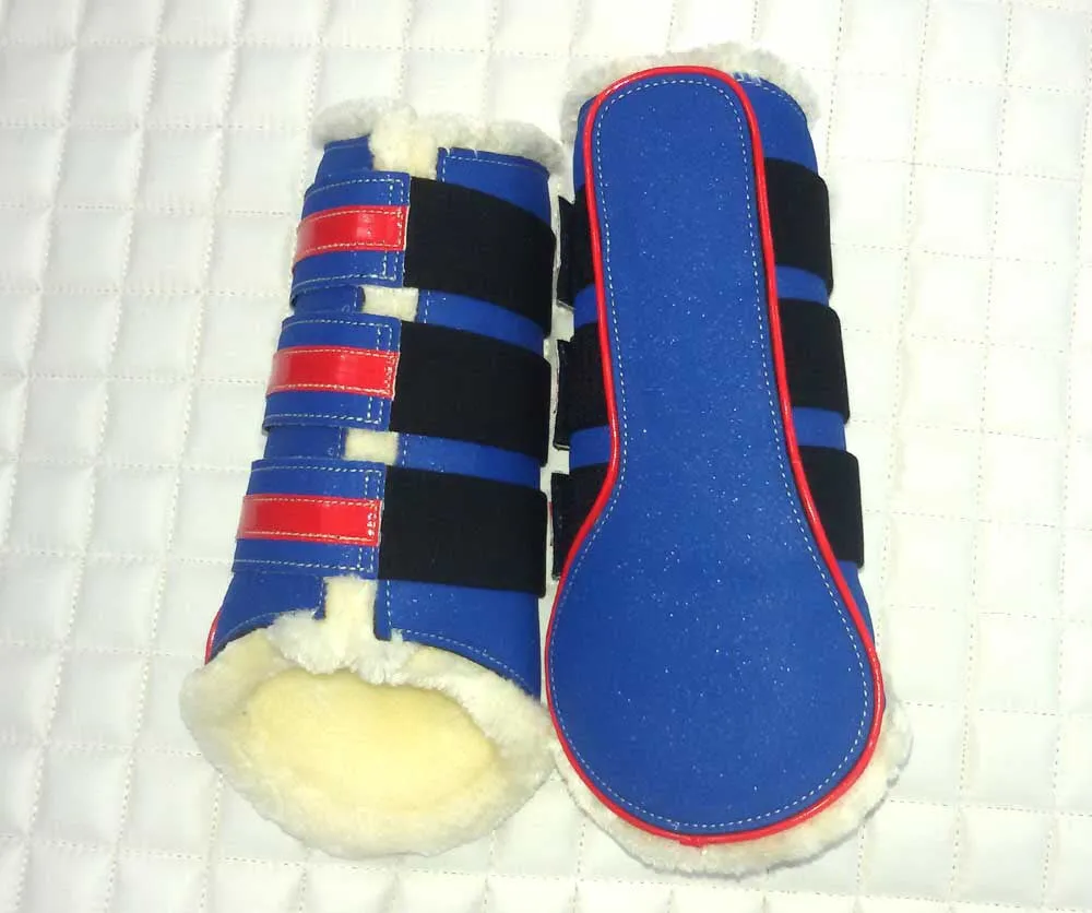 Sparkly royal blue and red boots