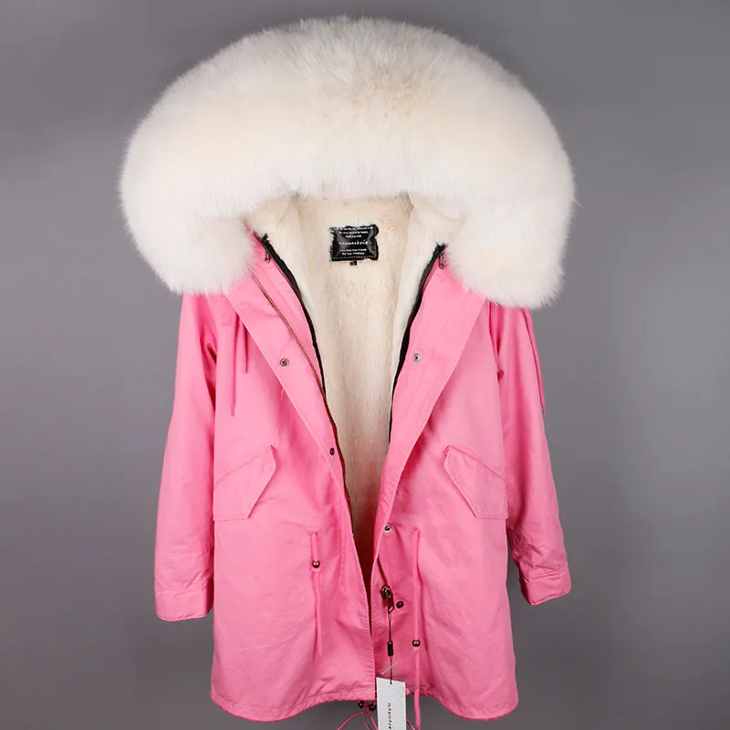 Women's Winter Casual Thick Slim Long Parka With Fox Fur